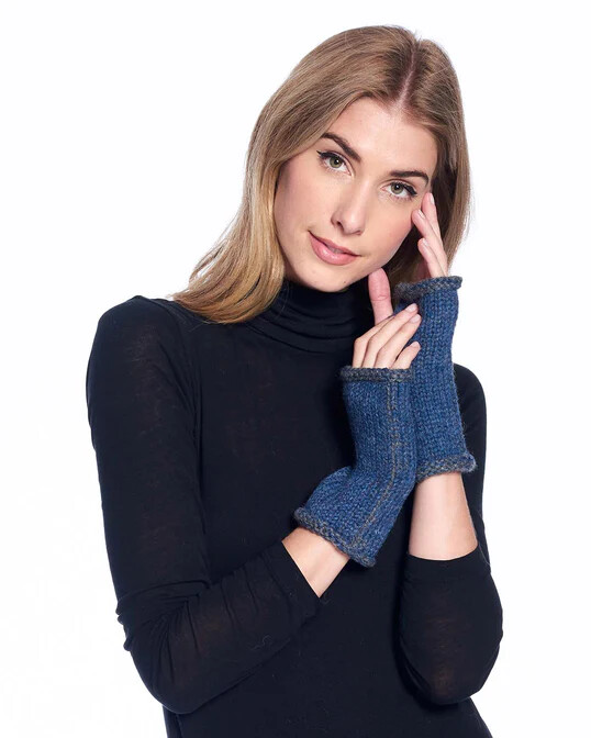 Alpaca Gloves - Rustic, Size: O/S, Colour: 03 Royal