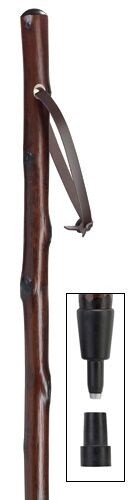 Dark Natural Chestnut Hiking Staff w/ Walnut Stain