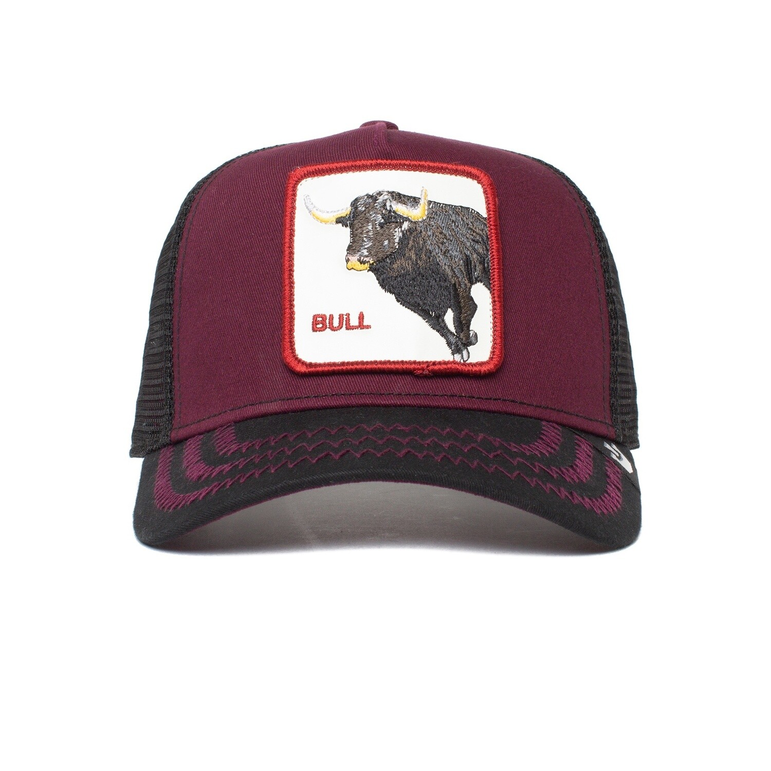The Bull Animal Farm Snapback Trucker - Wine