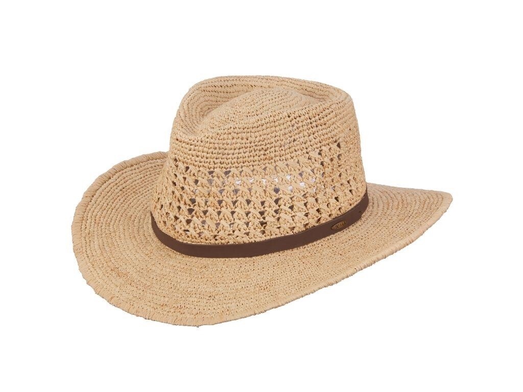 Puerto Hand Crocheted Raffia Outback, Size: S/M