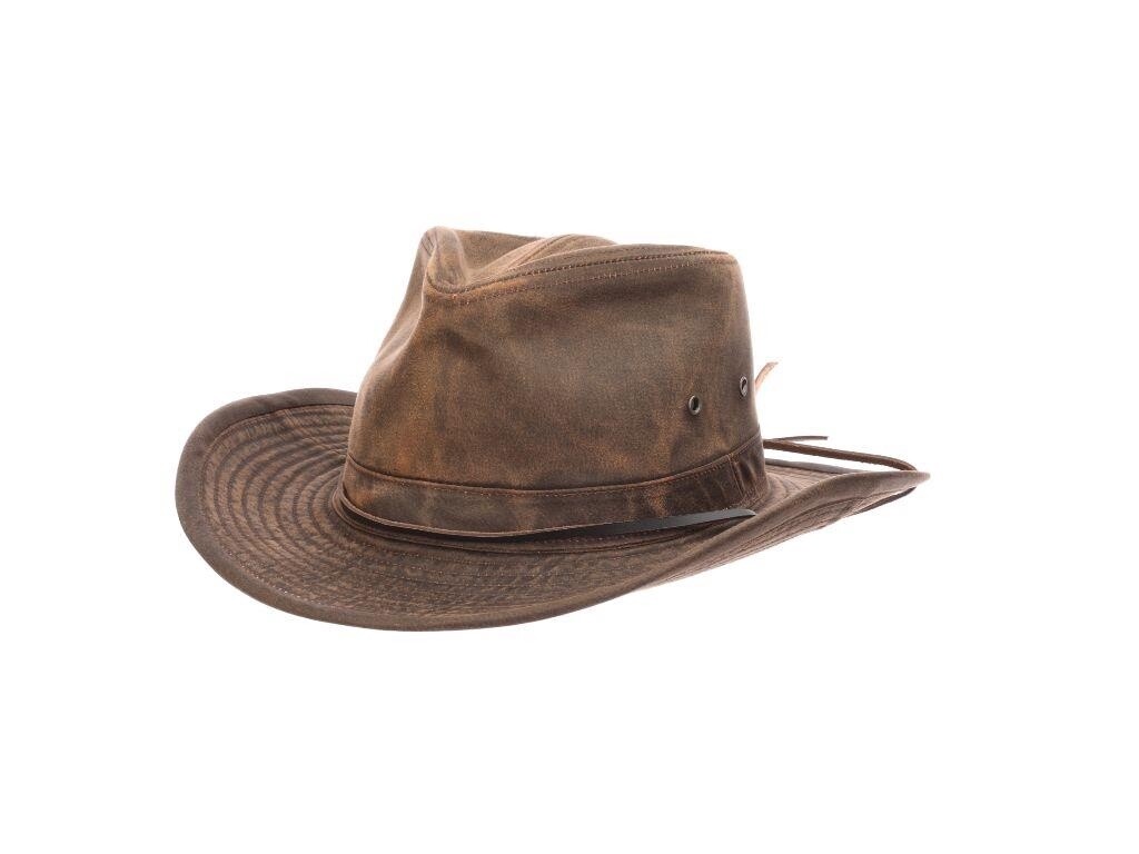 Sheila Weathered Cotton Outback with Shapeable Brim, Colour: Bark, Size: Medium