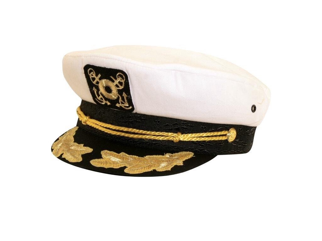 Ahoy Twill Nautical Cap | Snap Back, Size: O/S, Colour: White