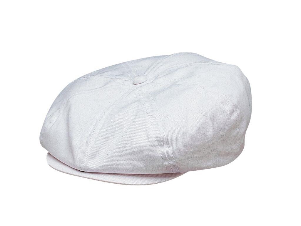 Capper Cotton Newsboy, Size: Medium, Colour: White