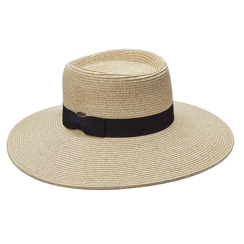Diego Wide Brim Paper Braid Boater, Size: O/S, Colour: Natural