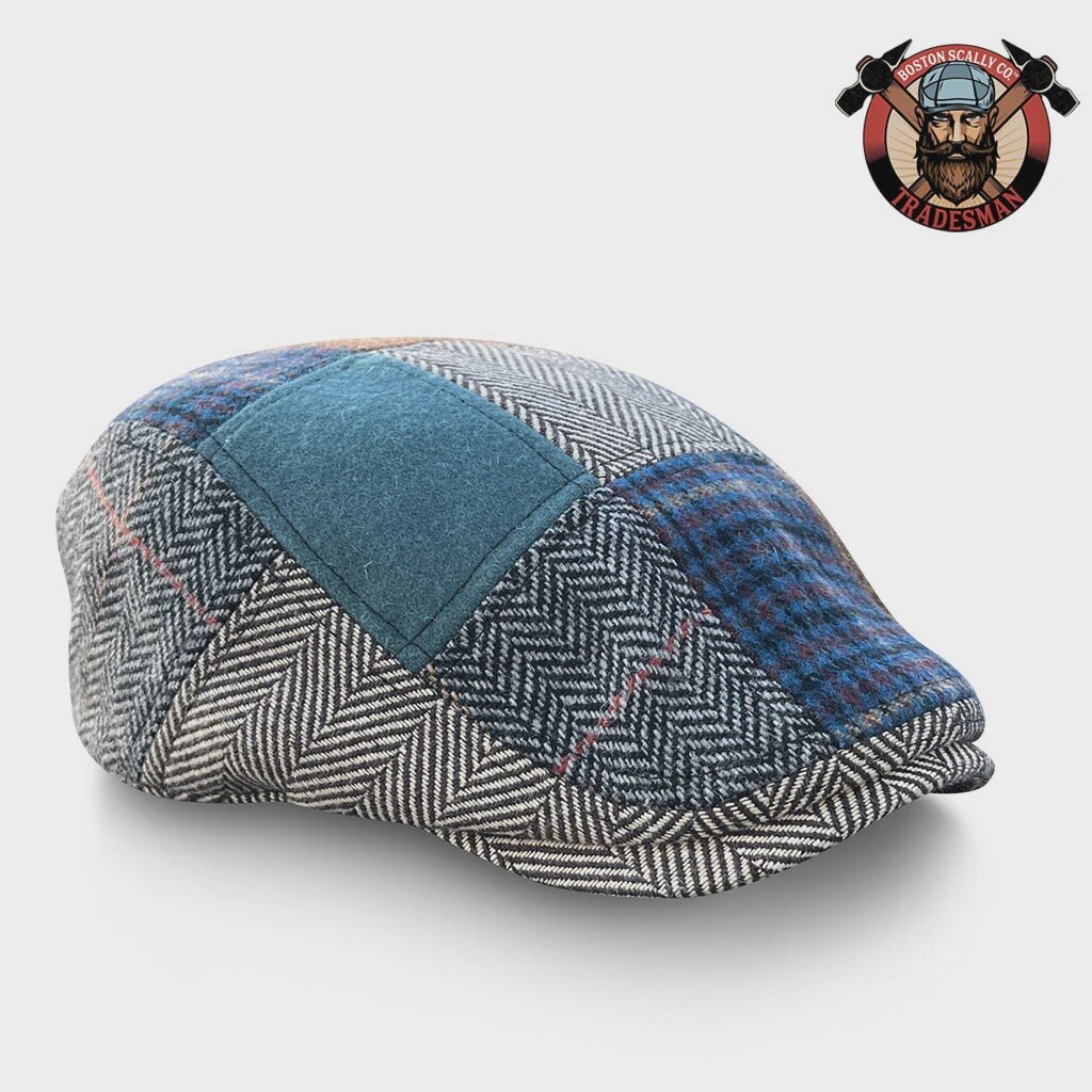 The Tradesman Boston Scally Cap - Patchwork Edition, Size: Small