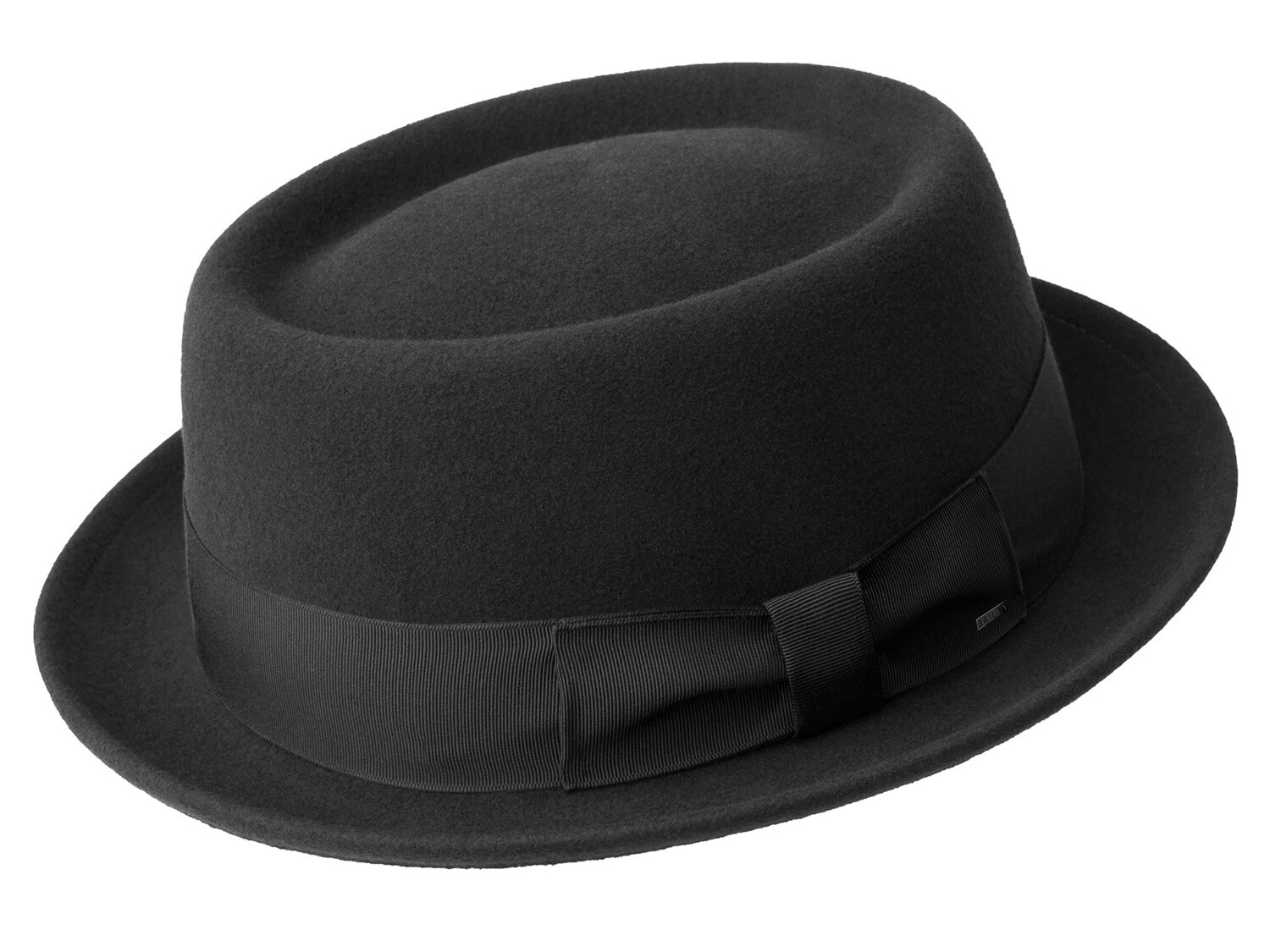 Darron Wool Felt Pork Pie Hat, Colour: Black, Size: Small