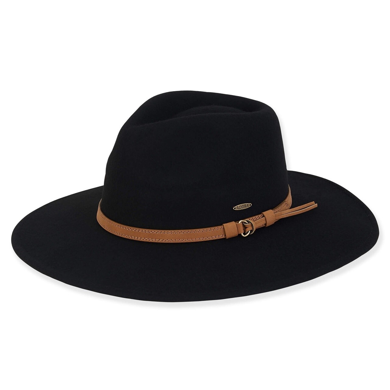 AD1394 Wool Felt Safari Suede Trim, Size: O/S, Colour: Black