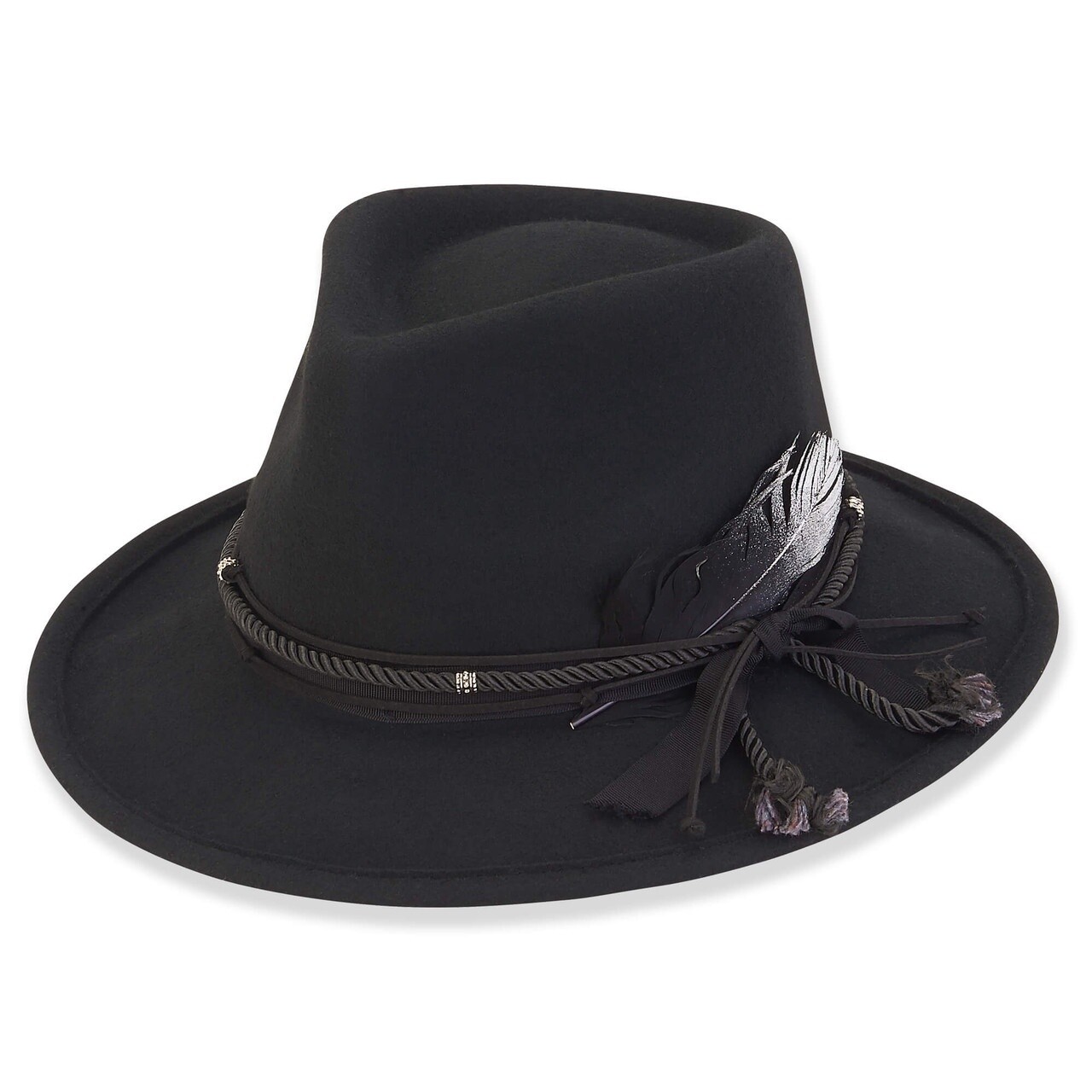 AD1297 Wool Felt Safari, Size: O/S, Colour: Black