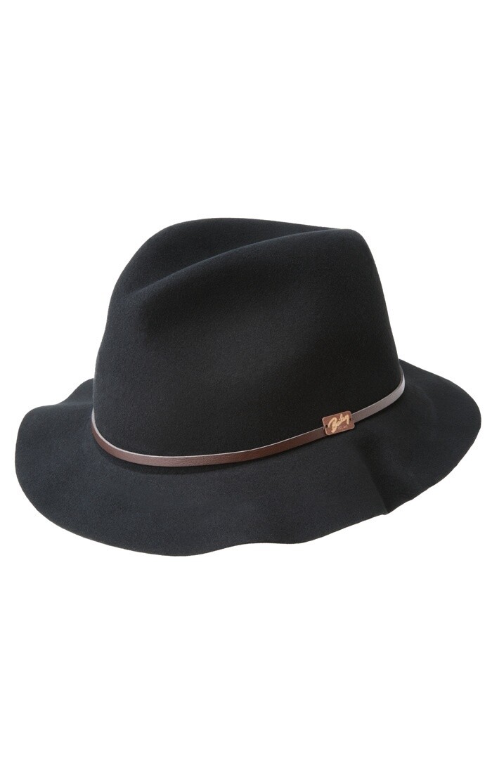 Jackman &quot;Poet&quot; LiteFelt Packable Hat, Colour: Black, Size: Small