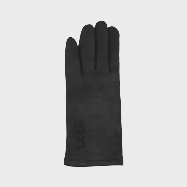 Women&#39;s Microfiber Faux Suede Gloves | 3861, Size: O/S, Colour: Black