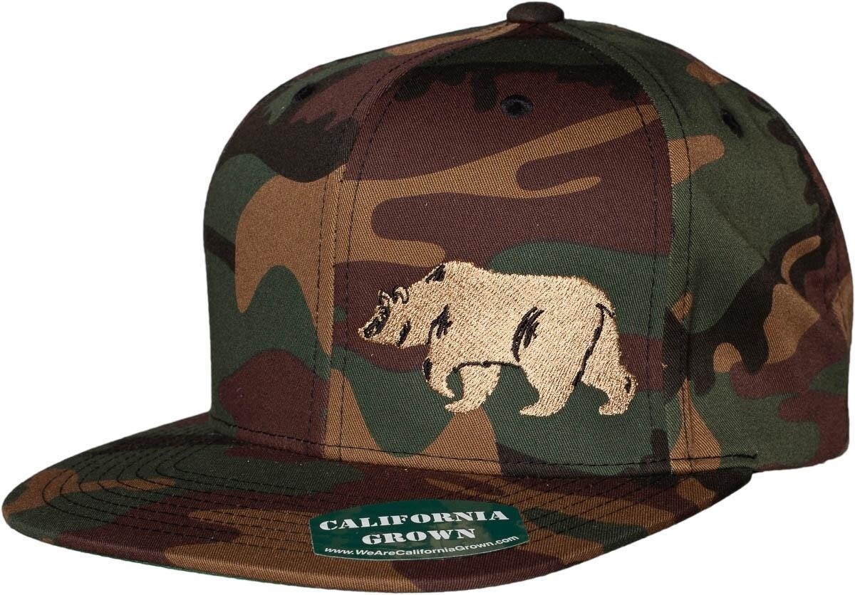 Solo Bear Logo - Light Brown Thread on Camo - Classic SnapBack