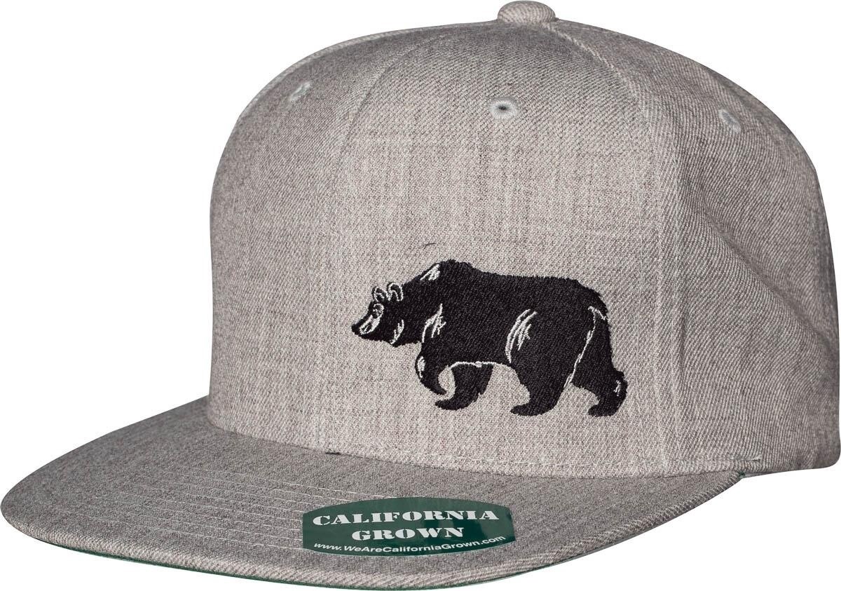 Solo Bear Logo - Black Thread on Heather Gray - Classic SnapBack