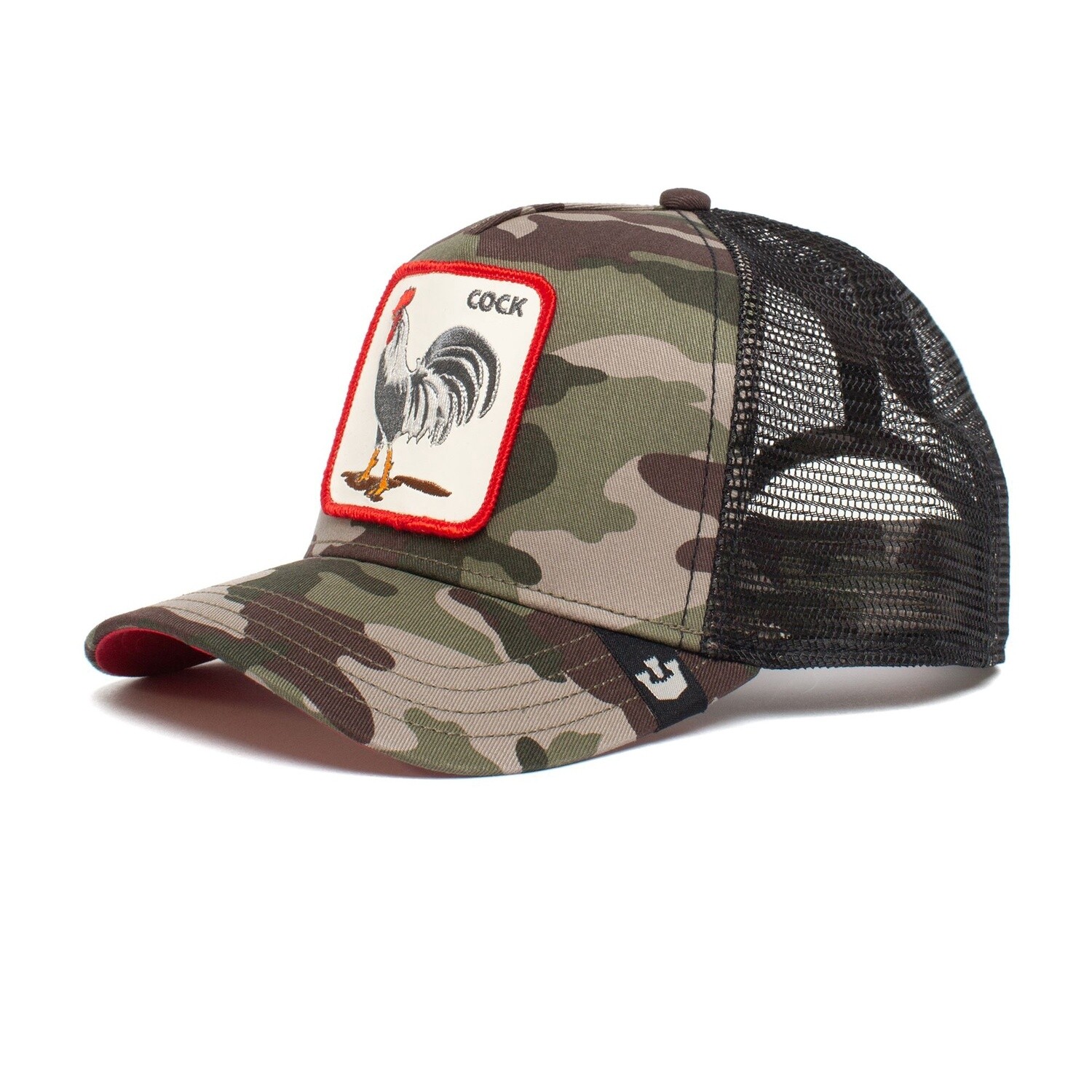 The Rooster &quot;Cock&quot; Hat - Camouflage / Black Animal Farm Snapback Trucker
