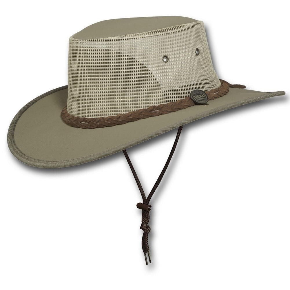 1057 Vented Canvas Drover w/ Chincord, Colour: Khaki, Size: Small