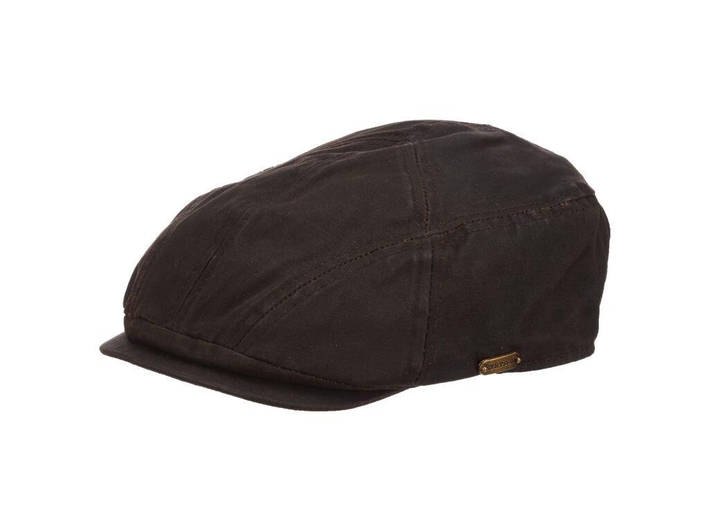 Cardiff Polished Weathered Cotton Ivy Cap, Size: Medium, Colour: Brown