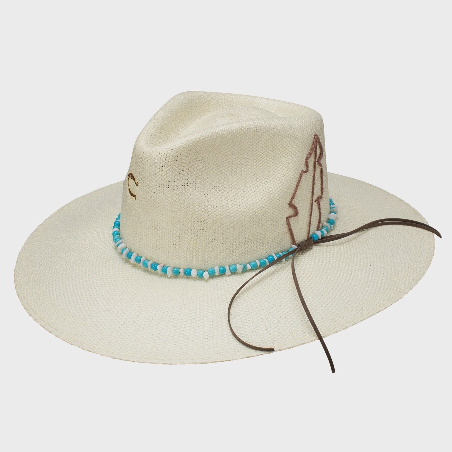 Midnight Toker Shantung Straw Fedora Hat, Size: Small, Colour: Natural