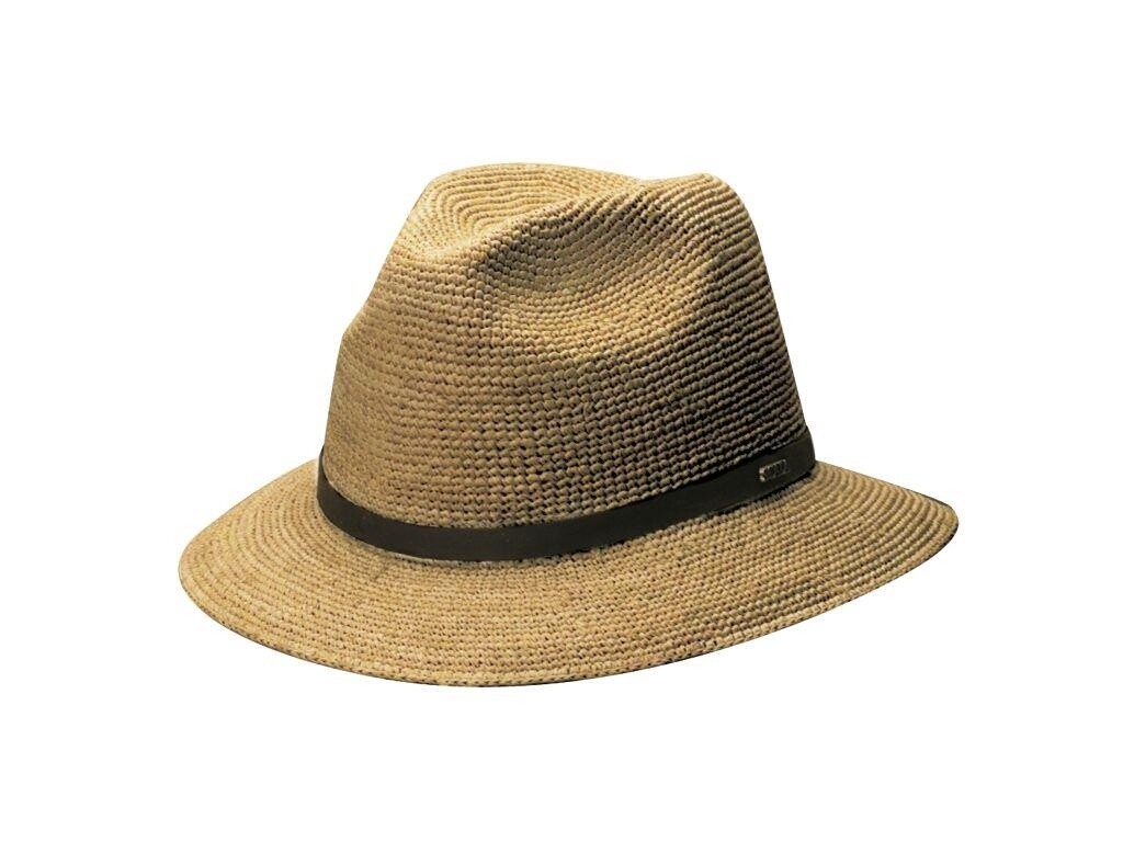Tulum Raffia Safari Hat, Size: S/M, Colour: Tea