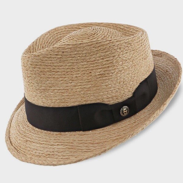 42nd Street Straw Fedora Hat, Size: Small