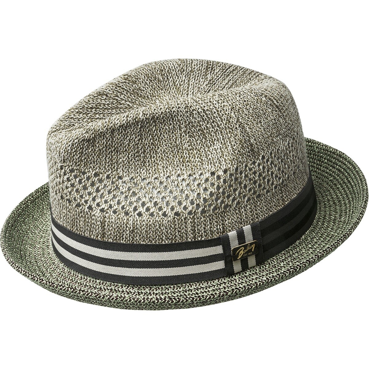 Berle Vented Toyo Braid Fedora Hat, Size: Small, Colour: Kapok Green