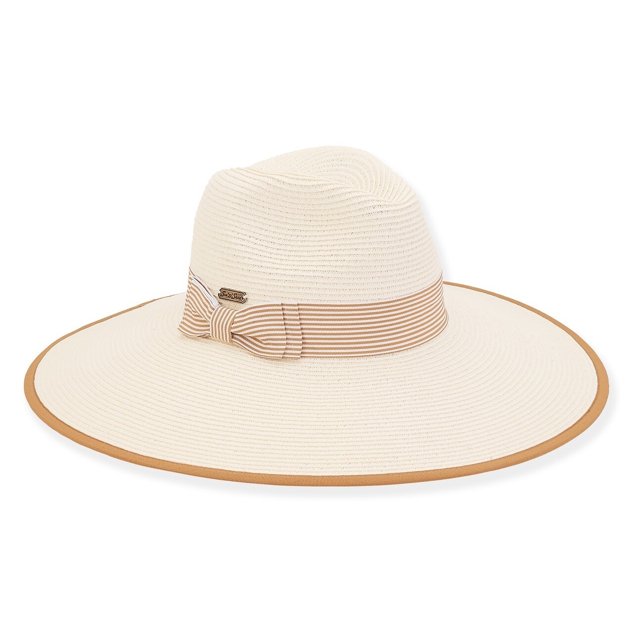 HH2701 Wide Brim Paper Braid Pinched Crown Safari, Size: O/S, Colour: Ivory A