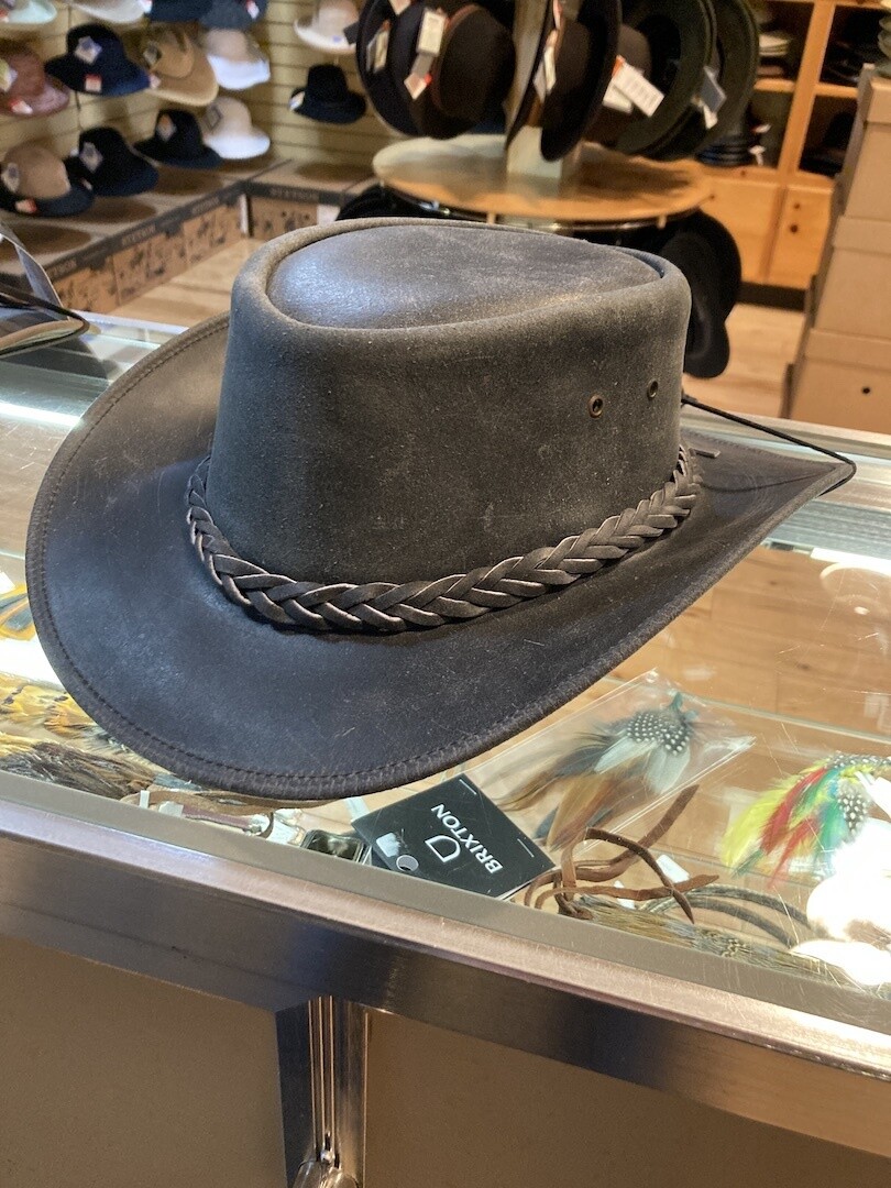 Braid Leather Distressed Flex Cowboy Hat