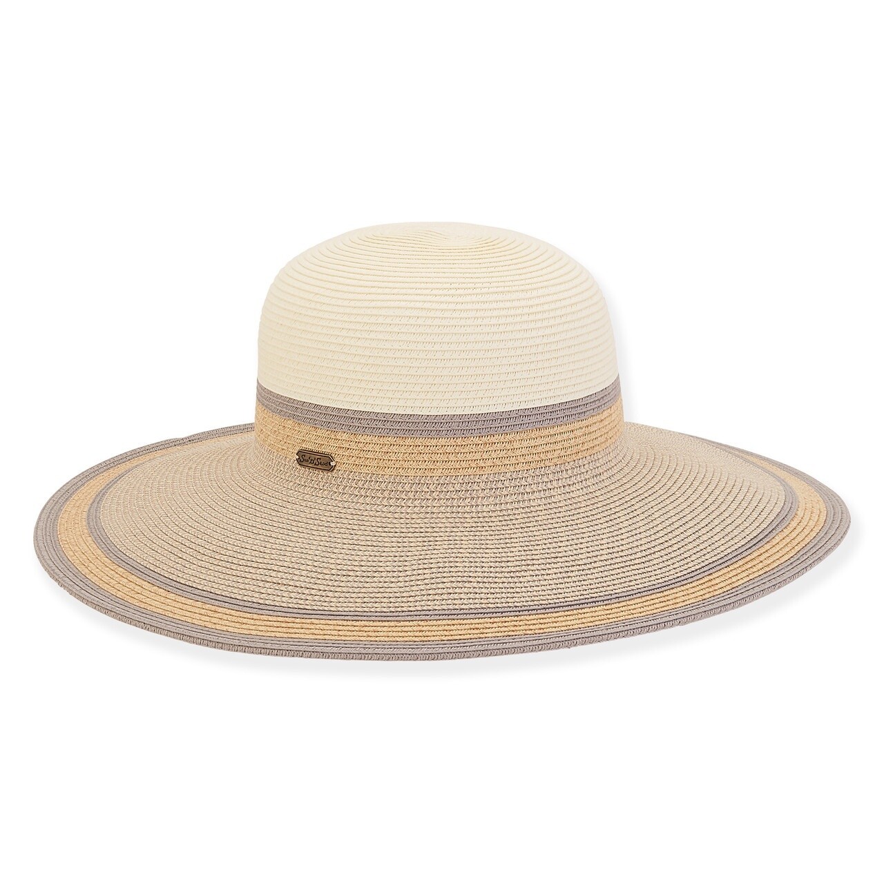 HH2652 Paper Braid Wide Brim, Size: O/S, Colour: Ivory A