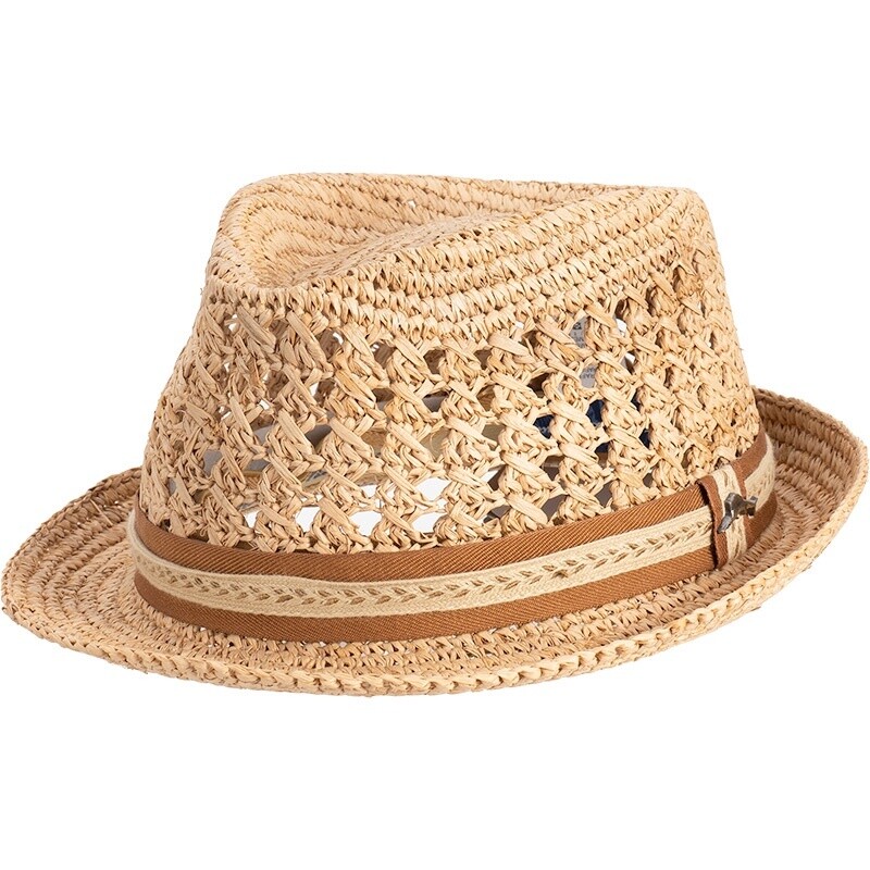 Papakolea Hand Crocheted Raffia Fedora | S/M