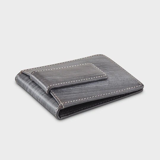 1173 | RFID Magnetic Money Clip Wallet, Colour: Black/Grey