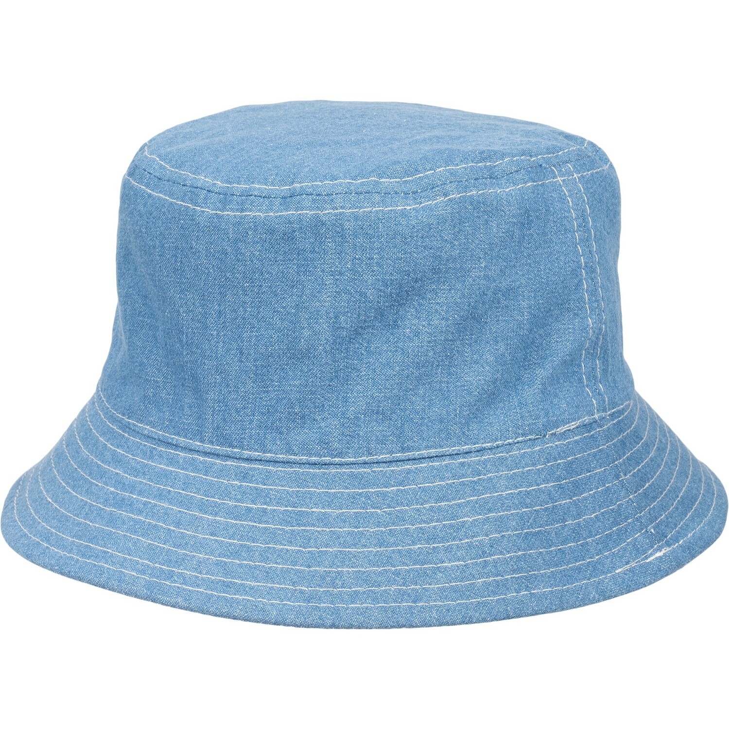 Quentian Reversible Patchwork Denim Bucket, Size: Medium, Colour: Denim