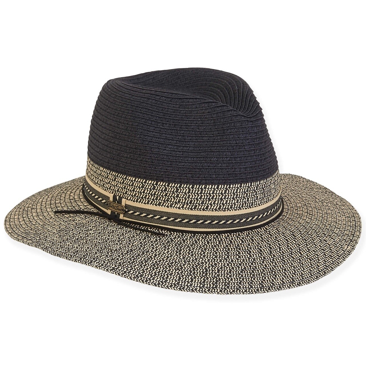 HH2925 | San Pedro | Women&#39;s Paper Straw Safari Hat, Size: O/S, Colour: Black B