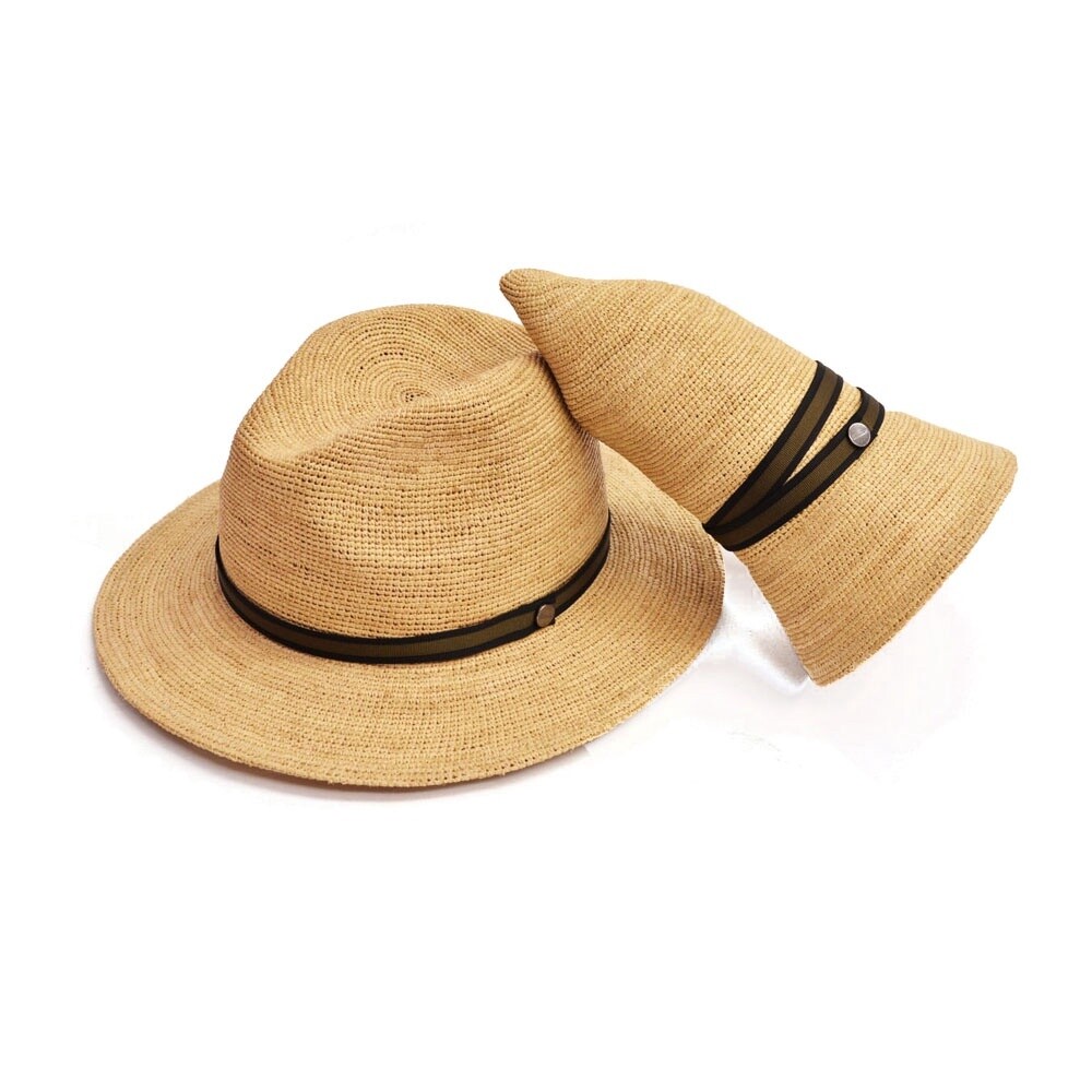 Traveller Raffia Straw Hat, Size: 57 Medium