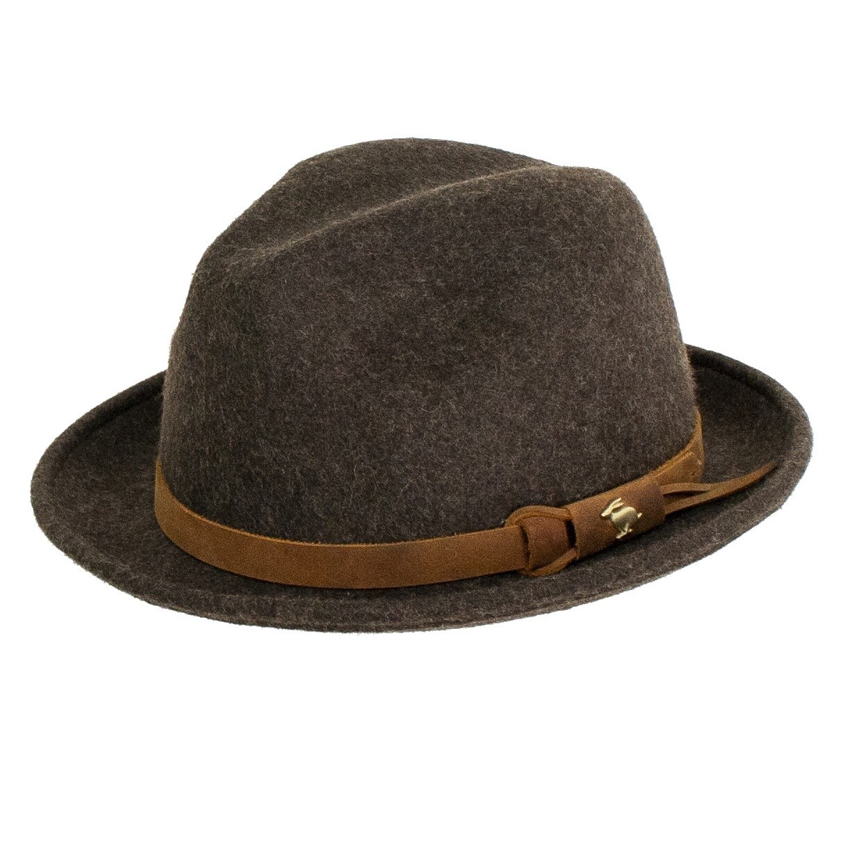 Gideon Wool Felt Fedora, Size: One-Size, Colour: Dark Brown