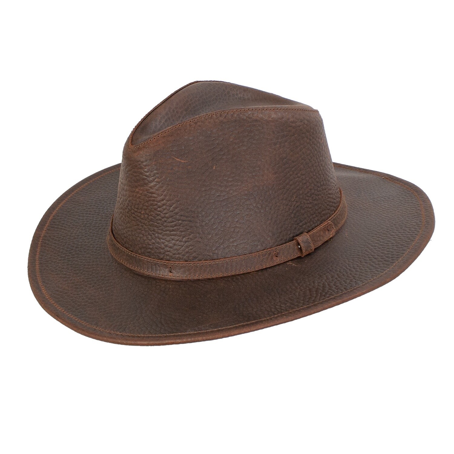 Bozeman Leather Hat, Size: One-Size, Colour: Olive
