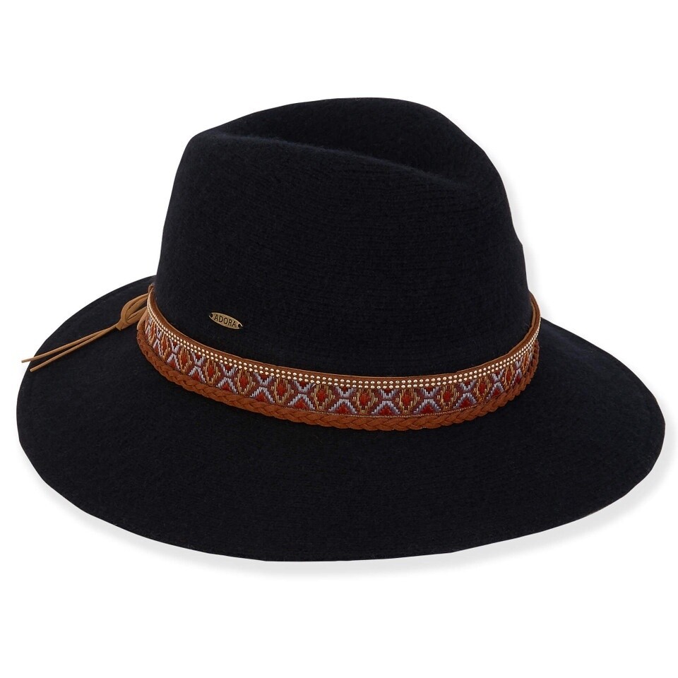 AD1558 Sienna | Women&#39;s Soft Wool Safari, Size: O/S, Colour: A Black