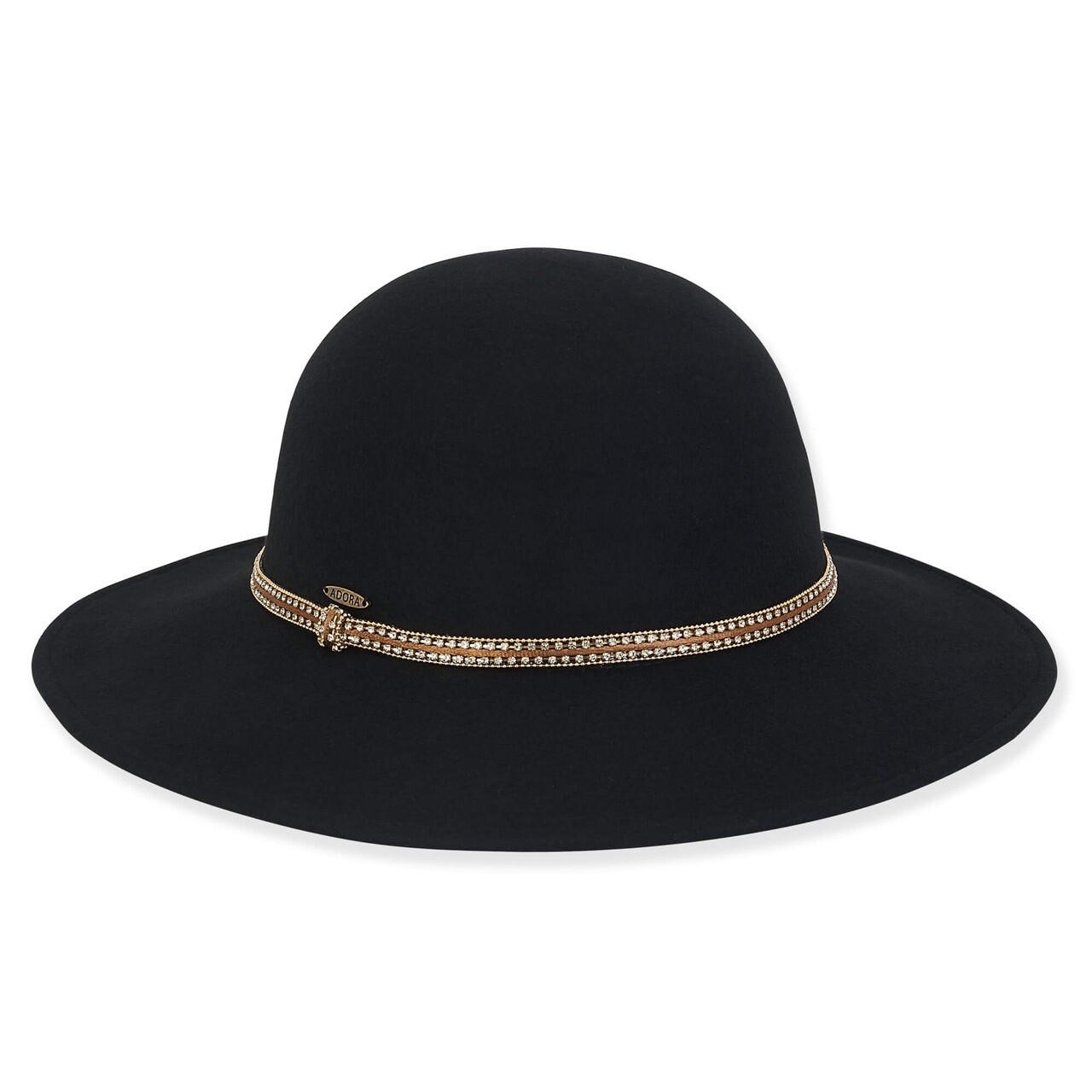 AD1525 Metallic Jewel Trim, Size: OSFM Adjustable, Colour: A Black