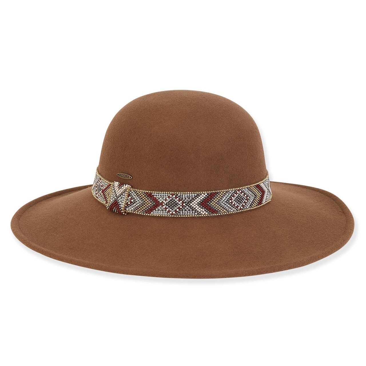 AD1513 Southwestern Beaded Trim, Size: OSFM Adjustable, Colour: B Brown
