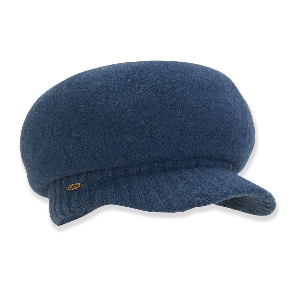 AD1351 Soft Wool Bakers Cap, Size: OSFM, Colour: B Blue