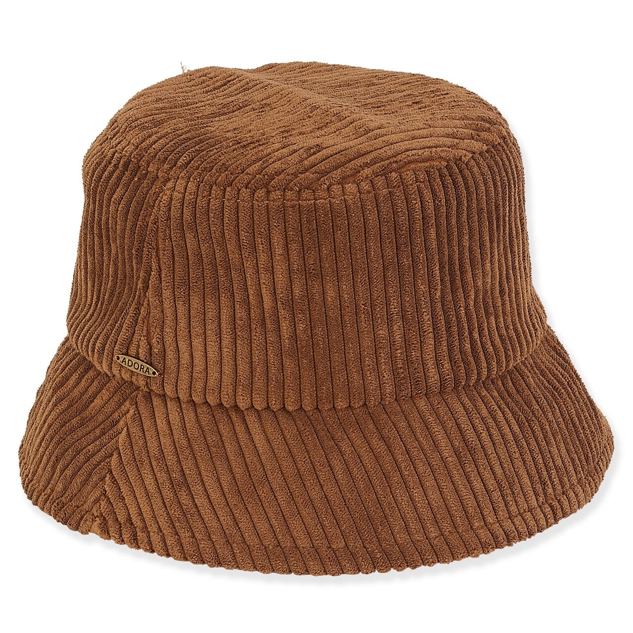 AD1501 Corduroy Bucket, Size: OSFM Adjustable, Colour: B Brown