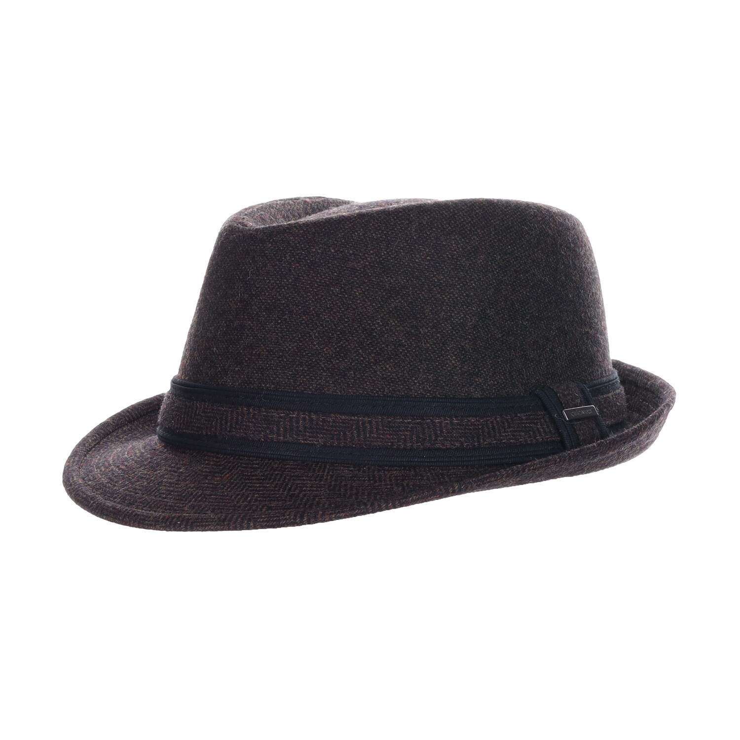 Gastrell Wool Blend Tweed Fedora, Colour: Brown, Size: Medium