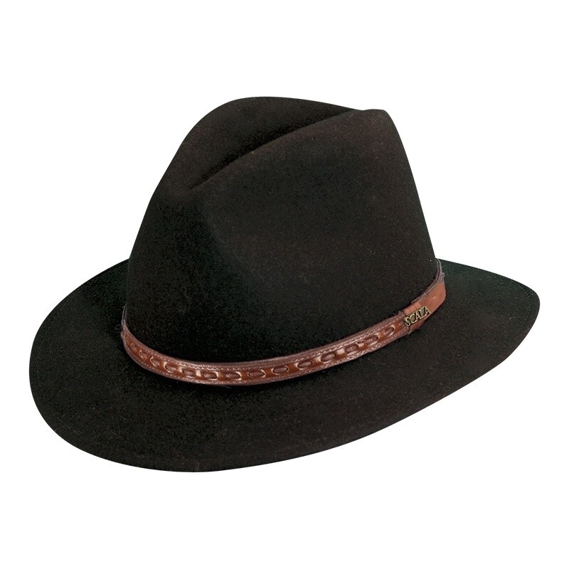 Richmond Crushable Wool Felt Safari, Colour: Black, Size: Medium
