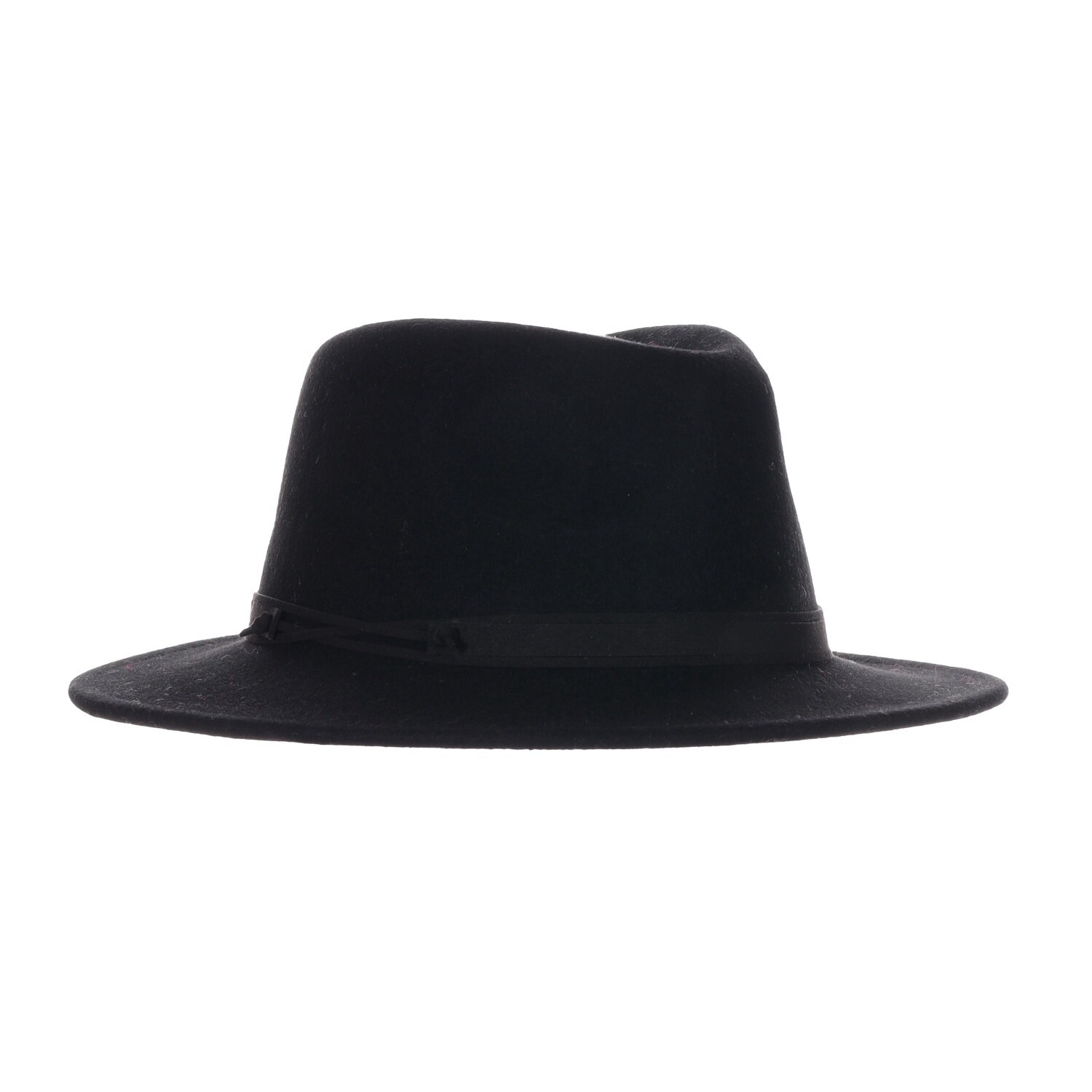 Larisa Wool Felt Fedora Hat, Size: OSFM Adjustable, Colour: Black