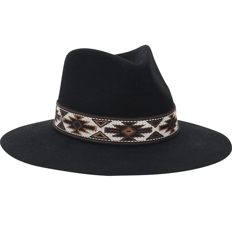 Dona Wool Felt Safari, Size: OSFM Adjustable, Colour: Black