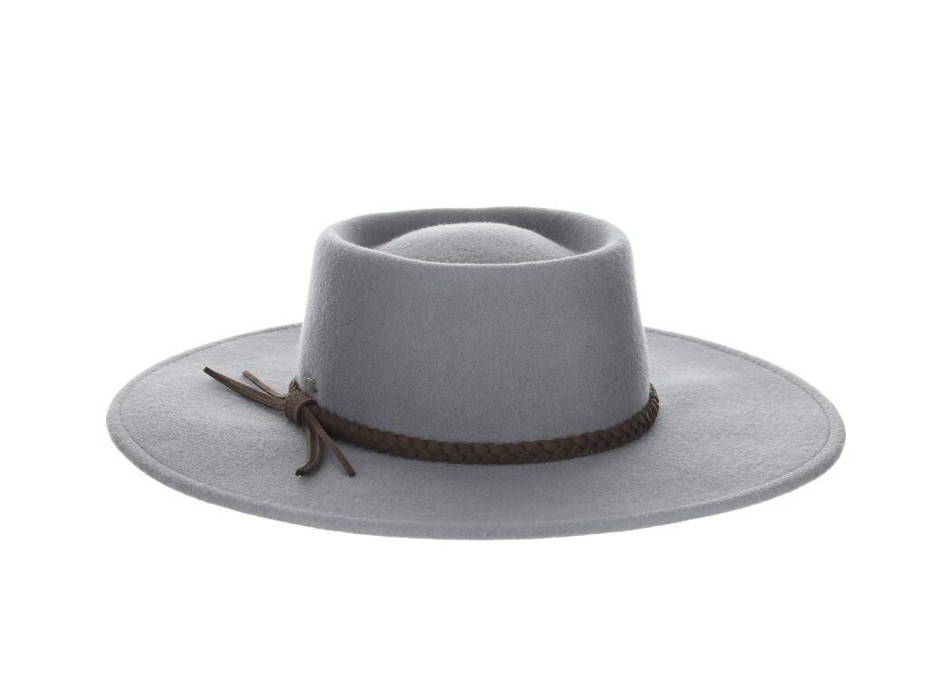 Avondale Wool Felt Gaucho, Size: OSFM Adjustable, Colour: Grey