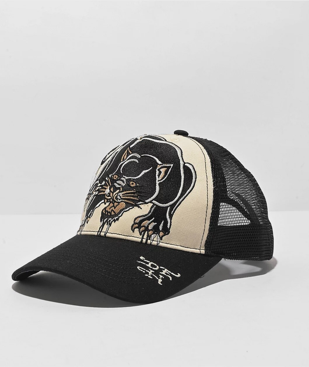 Ed Hardy Panther Hat - Black/Black
