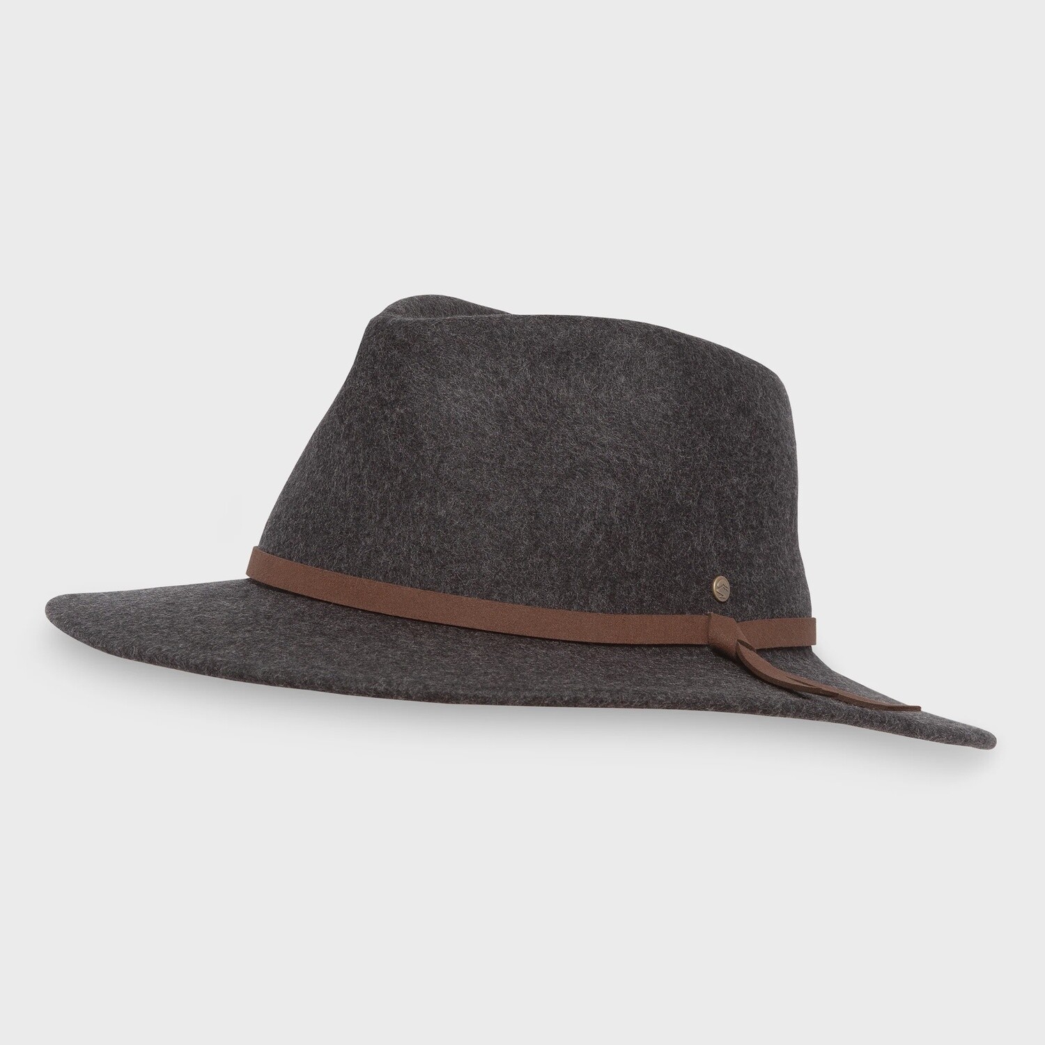 Quinn Wool Felt Hat, Size: Medium, Colour: Dark Heathered Grey