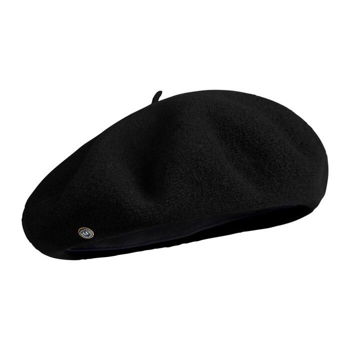 Basque Beret Merino Wool, Size: Small, Colour: Black