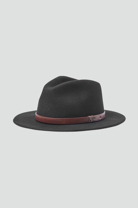 Messer Wool Felt Fedora, Colour: Black, Size: XS