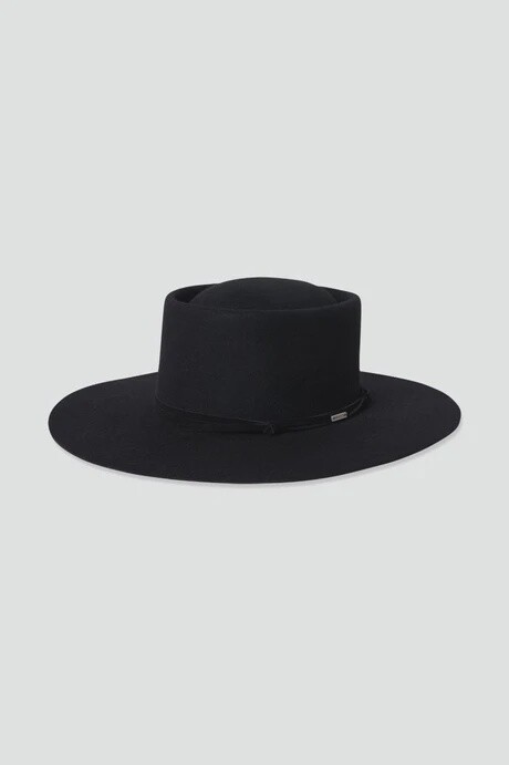 Vale Wool Felt Boater Hat, Size: XS, Colour: Black