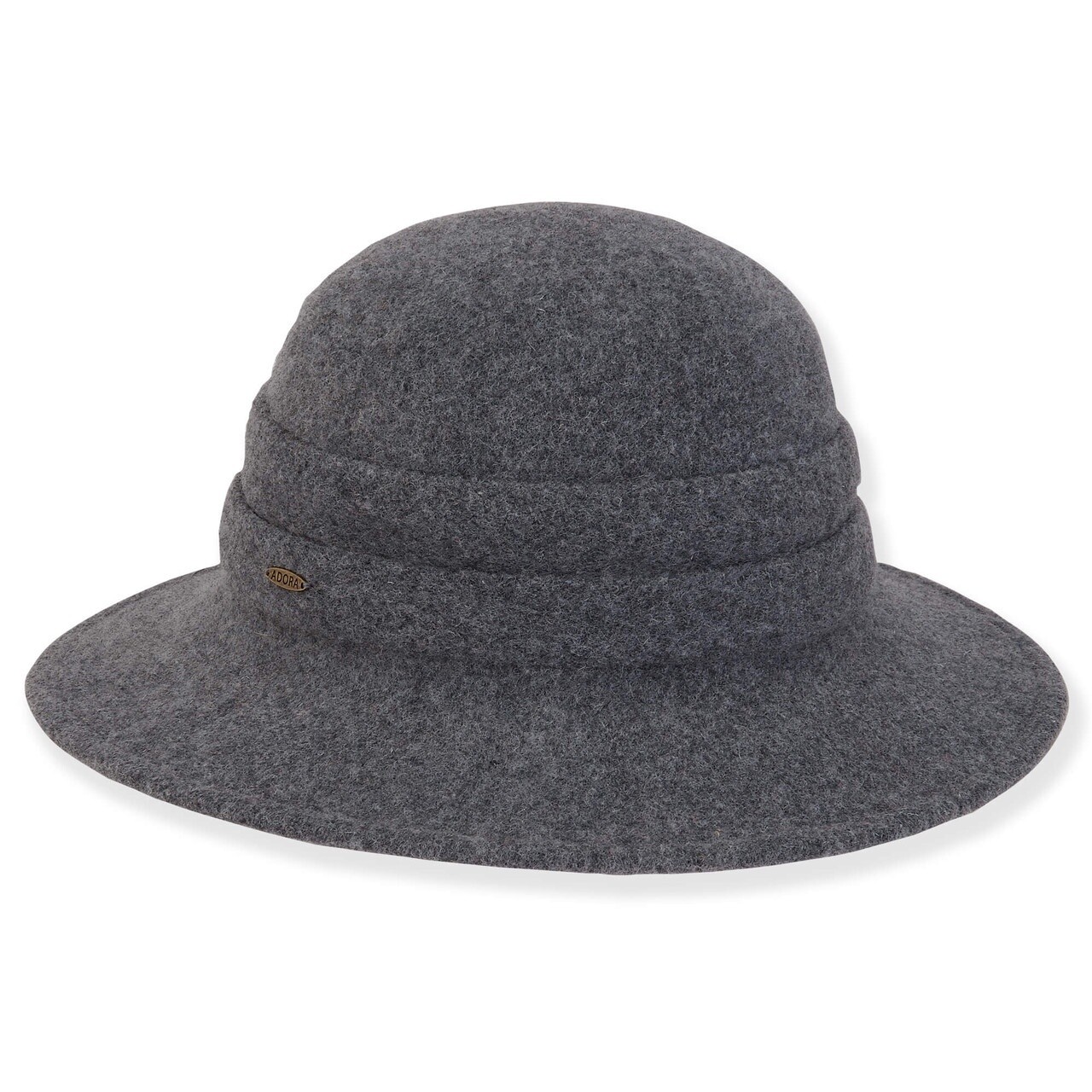 AD1624 | Jora | Women&#39;s Soft Wool Floppy Self Color Trim, Size: OSFM Adjustable, Colour: C Grey
