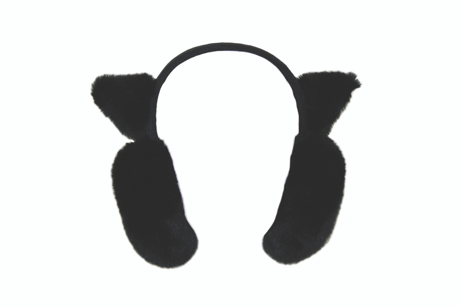 4694 | Kitten Faux Fur Earmuffs, Size: O/S, Colour: Black